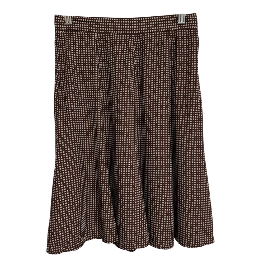Vintage The Limited Pleated A-Line Skirt Women Size 8 Geometric Print Secretary